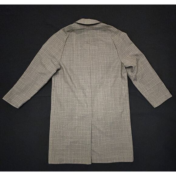 JC Cording & Co. Reversible Raglan Coat Men 38 M-Glen Plaid Wool/Black Vintage - Picture 12 of 16